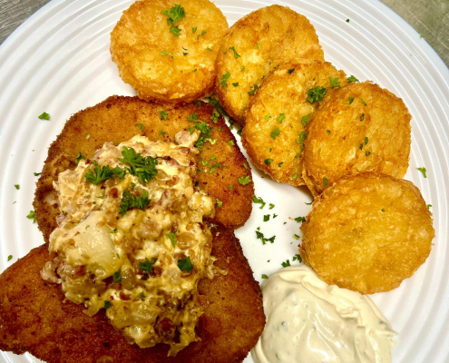 Schnitzel mit Rösti Schnitzel mit Rösti